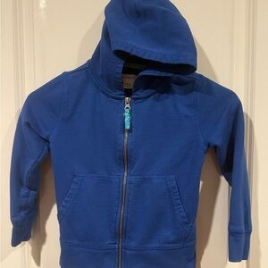 Boys Blue J. Crew Crew Cuts Front Full Zip Hoodie Sweatshirt sz XS 4/5
